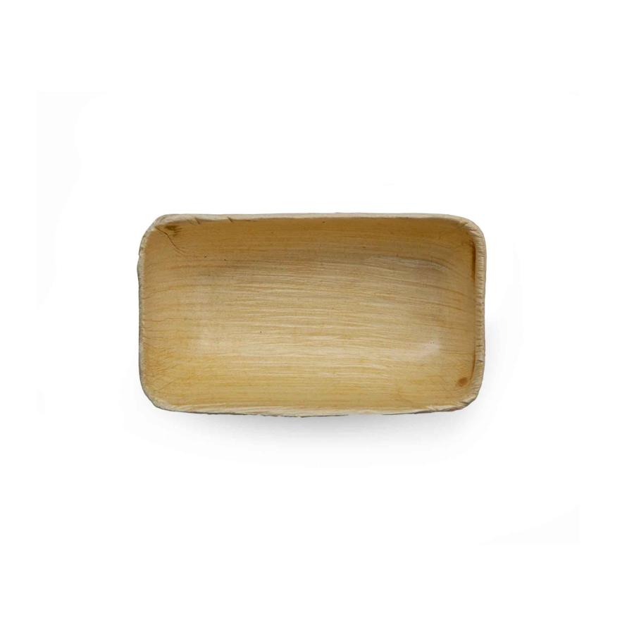 Canape Supplies | Palm Leaf Miniature Rectangular Dish, 7.5 X 5Cm Canape Supplies Canape Supplies