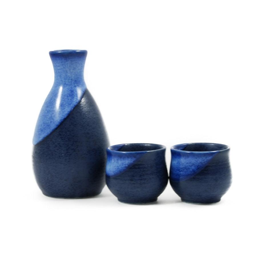 Japanese Tableware | Blue Sake Set Drinking Glasses Drinking Glasses