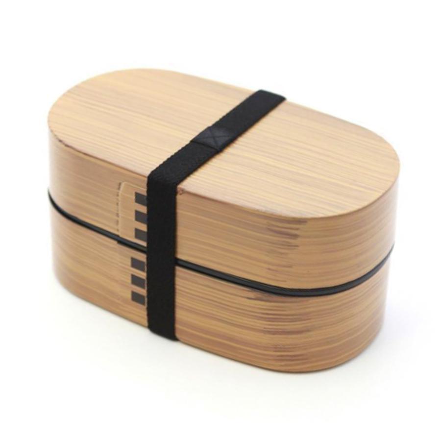 Japanese Tableware | Wood Tone Double Layer Bento Box, 900Ml Food Storage & Containers Food Storage & Containers