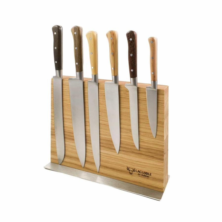 Kitchen Knives | Classic Knife Block Of 6 Kitchen Knives, Mixed Woods Cookware Kitchen Knives