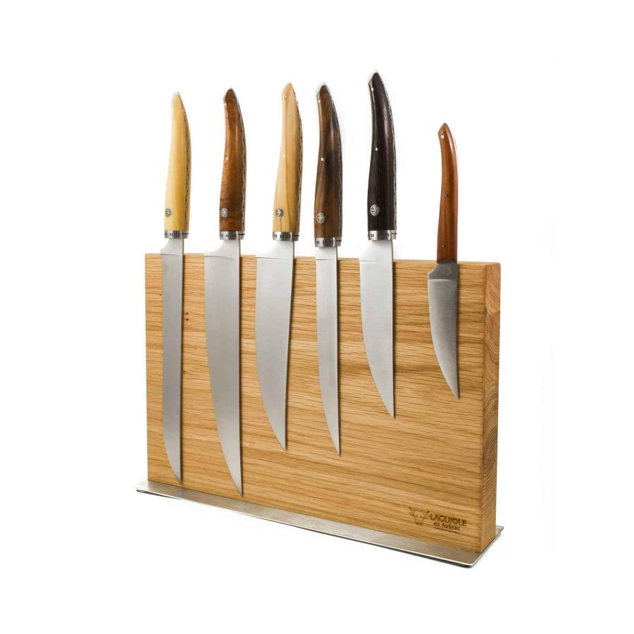 Kitchen Knives | Gourmet Knife Block Of 6 Kitchen Knives, Mixed Woods Cookware Kitchen Knives