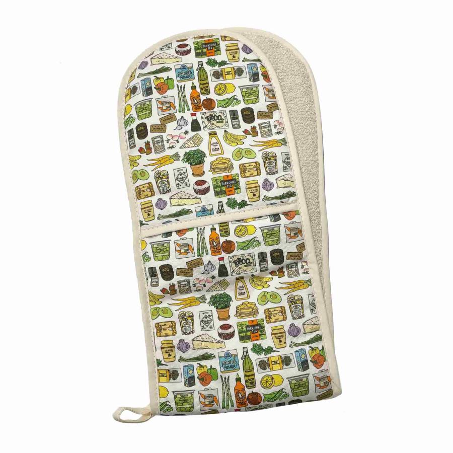 Kitchen Textiles & Clothing | Colourful Foodie Organic Cotton Oven Glove Cookware Kitchen Textiles & Clothing