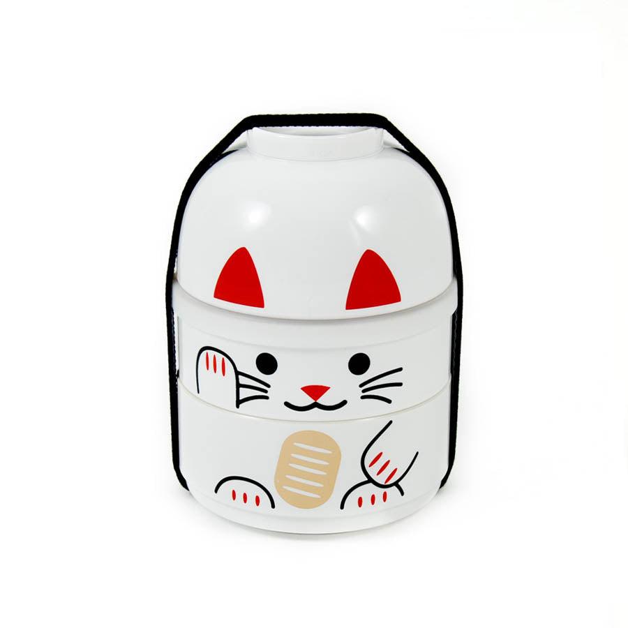 Picnicware | White Manekineko Bento Box, 640Ml Food Storage & Containers Food Storage & Containers