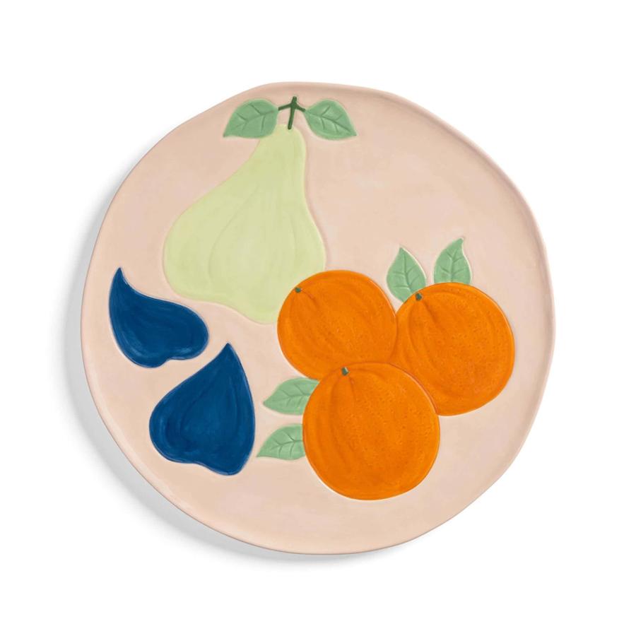 Serveware | Pink Fruit Ceramic Platter, 26.5Cm Serveware Serveware