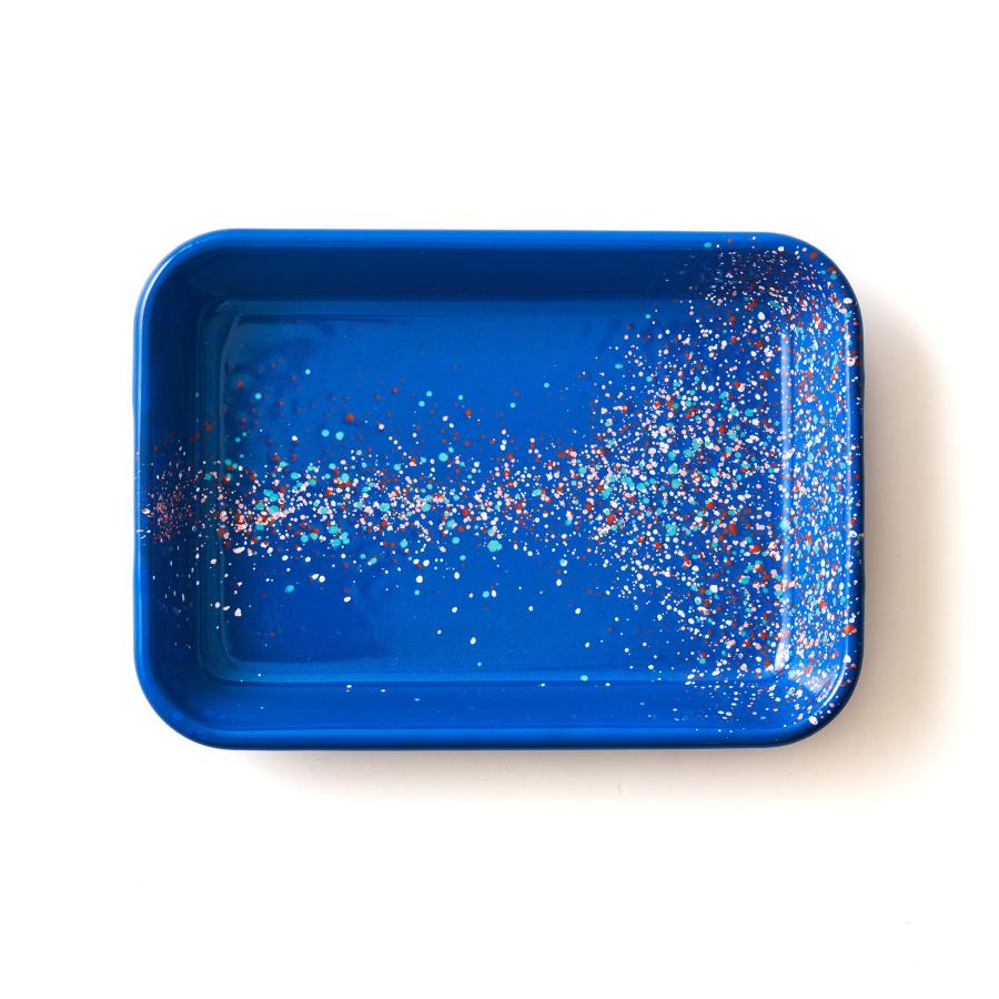 Baking Supplies & Equipment | Splatter Fest Enamel Roasting And Serving Dish, Cobalt Blue Baking Supplies & Equipment Baking Supplies & Equipment